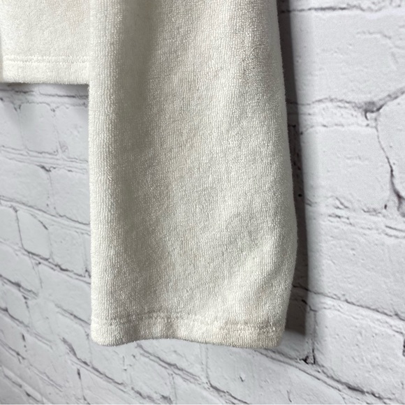 Stoney Clover Lane x Target Cropped Half Zip Sweatshirt in White XS - Picture 9 of 11